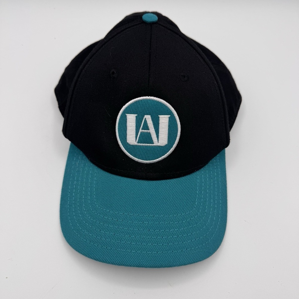 My Hero Academia Snap Back Hat Cap Black Teal One Size NWOT
